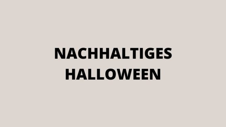 Nachhaltiges Halloween